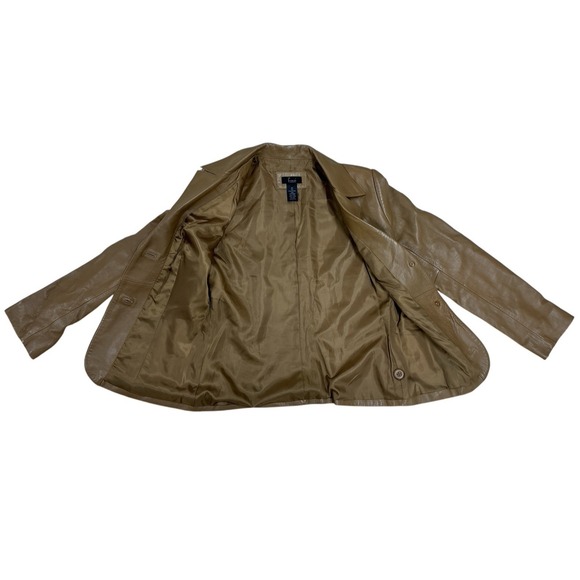 Frenchi Lambskin Leather Jacket Coat Women's Medium Classic Soft Chic Minimalist - Picture 5 of 12